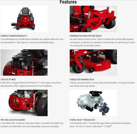 FERRIS 300S FEATURES